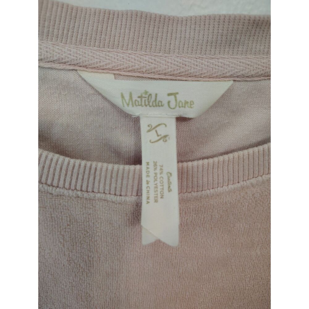 Matilda Jane Ombre Velour Sweatshirt Pink Purple Long Sleeve Pullover Large - Picture 5 of 5